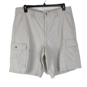 Columbia Cargo Shorts Men's Size 38 Casual Flat Front 11" Inseam Cotton Blend